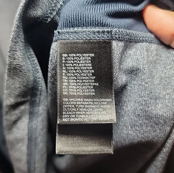 The North Face Men's Gray/Navy Blue 1/4 Zip Pullover Size Med Outdoors Comfort - Picture 5 of 5